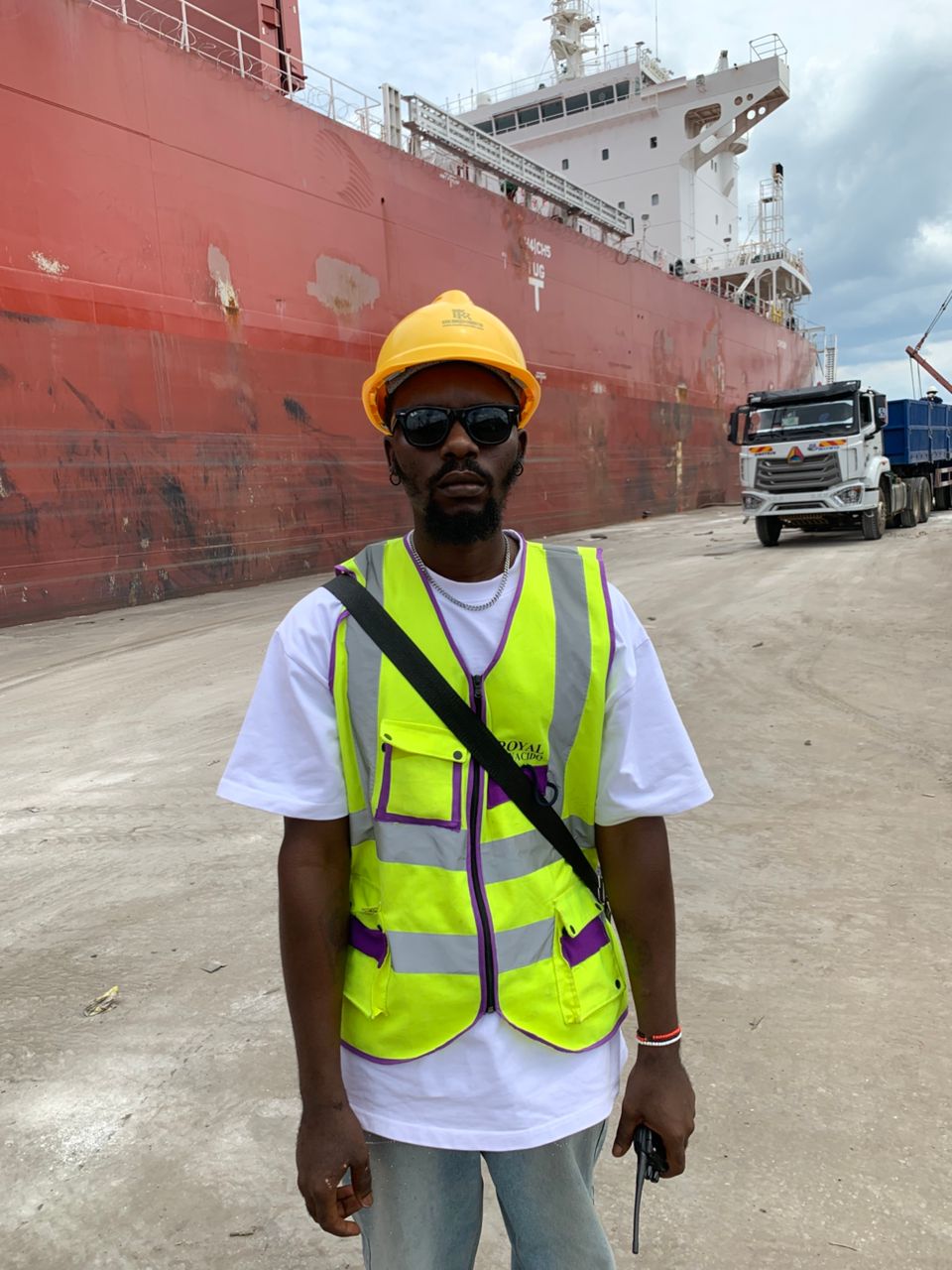 Staff inspecting cargo