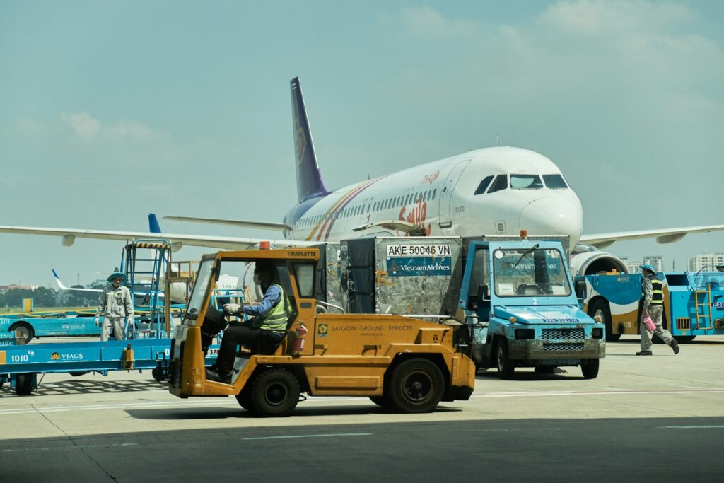 a truck with a plane on top